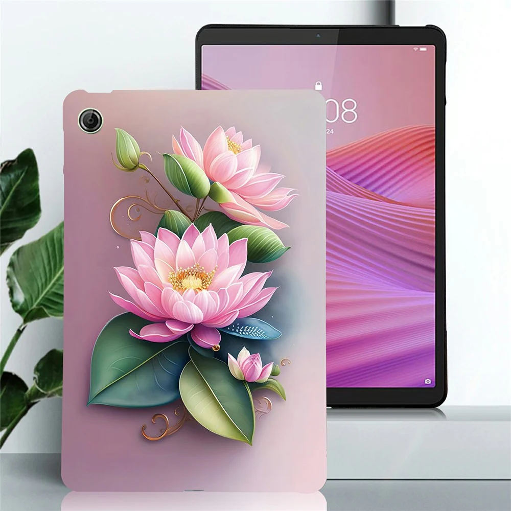 For Lenovo Tab K9 Case Pattern Printing Slim Soft TPU Tablet Cover - Lotus - Image 2