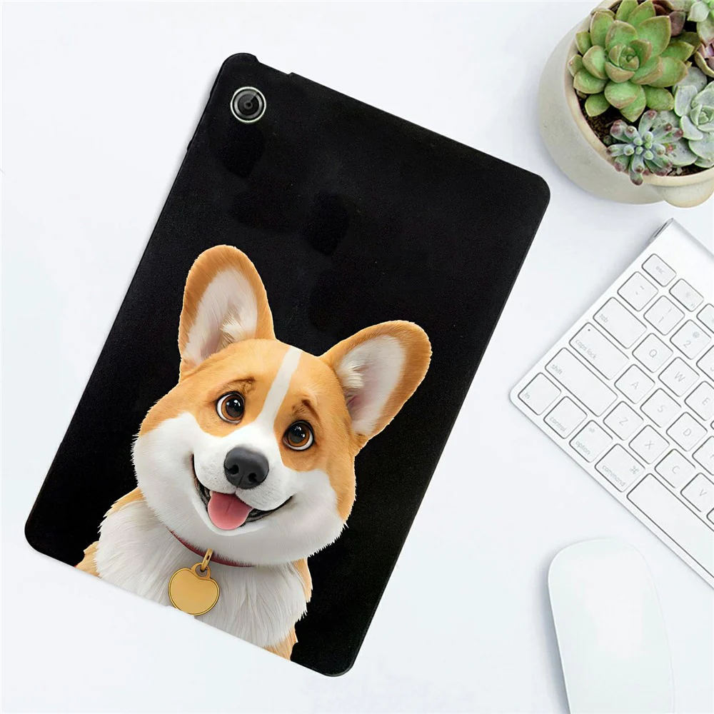 For Lenovo Tab K9 Case Pattern Printing Slim TPU Tablet Protective Cover - Corgi - Image 3