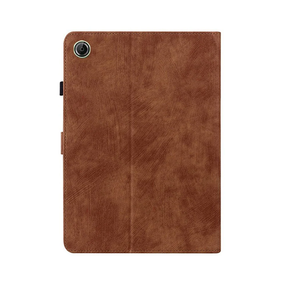For Lenovo Tab K9 Case Tiger Imprint Anti-Scratch PU Leather Tablet Cover - Brown - Image 6