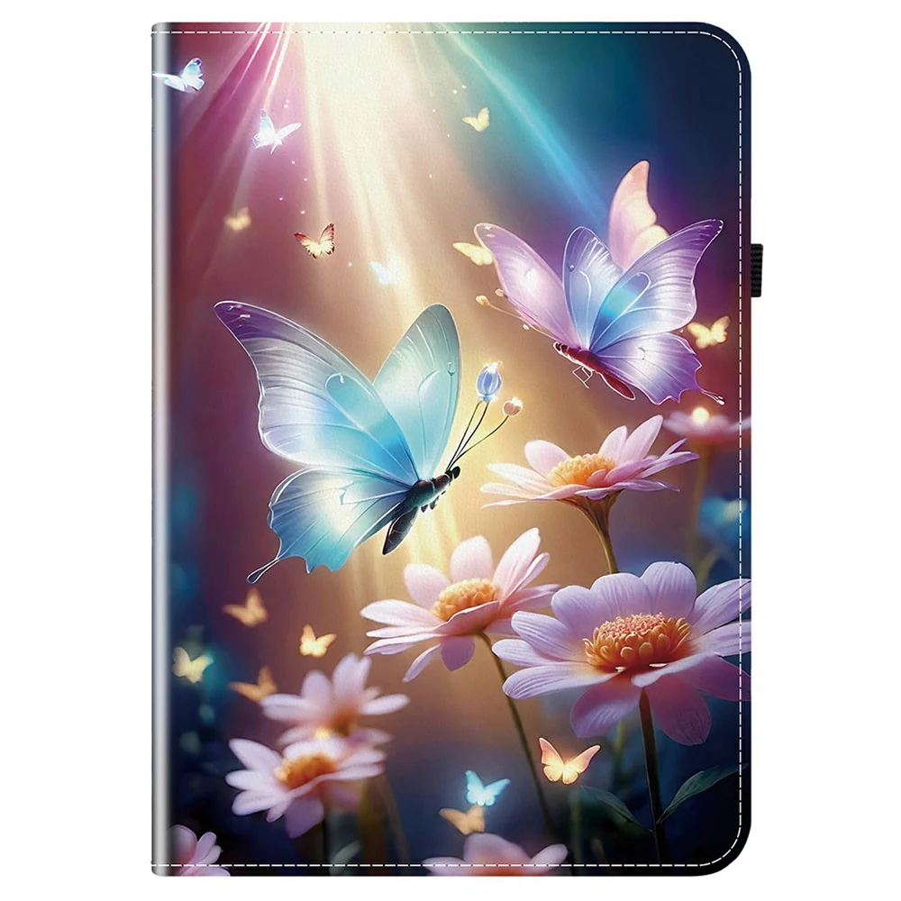 For Lenovo Tab K9 Leather Case Pattern Printed Stand Tablet Cover with Card Slots - Butterfly Floral - Image 5
