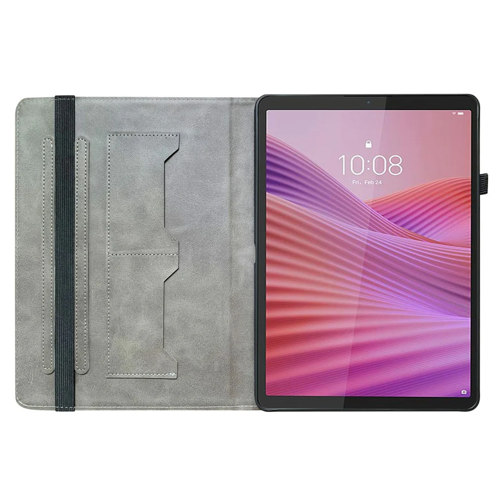 For Lenovo Tab K9 Leather Case Pattern Printed Stand Tablet Cover with Card Slots - Sunflower - Image 2