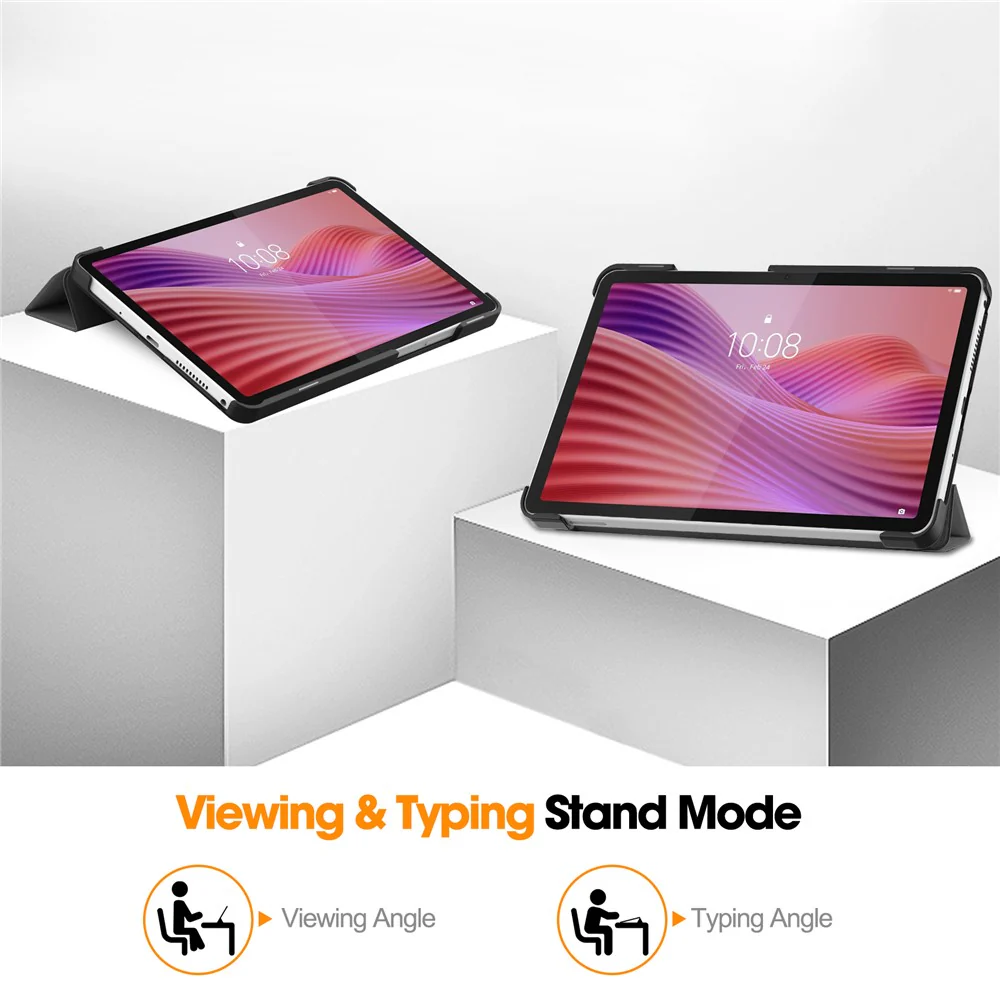For Lenovo Tab K9  /  Tab One Case Anti-Drop Leather Stand Tablet Cover - Grey - Image 3