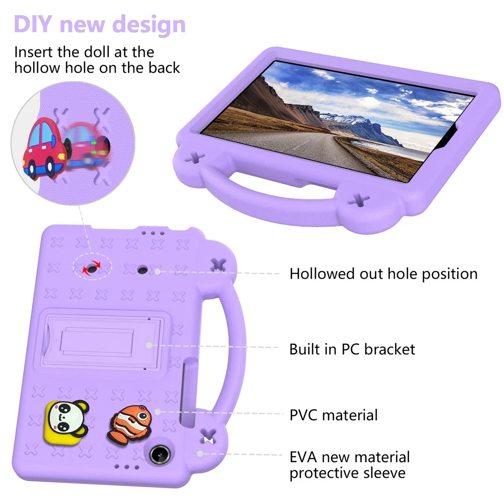 For Lenovo Tab K9  /  Tab One Case Kids EVA Tablet Cover - Purple - Image 6