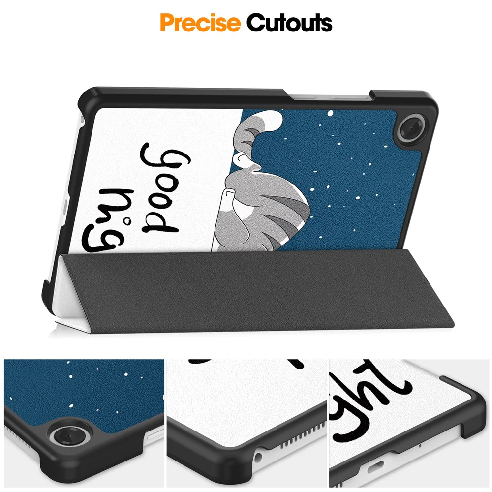 For Lenovo Tab K9 / Tab One Case Pattern Print Leather Stand Tablet Cover - Cat - Image 7