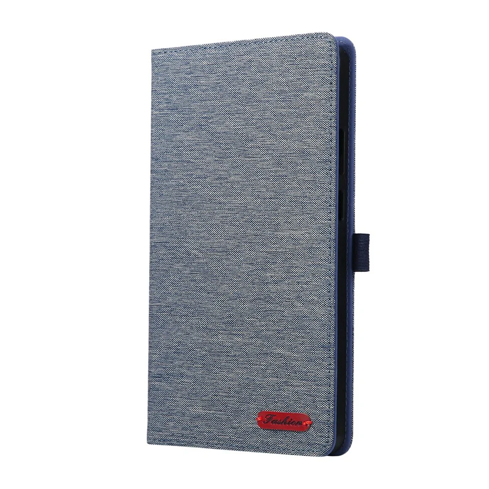 For Lenovo Tab K9 / Tab One Case with Stand Card Holder Cloth Texture Leather Tablet Cover - Blue - Image 6