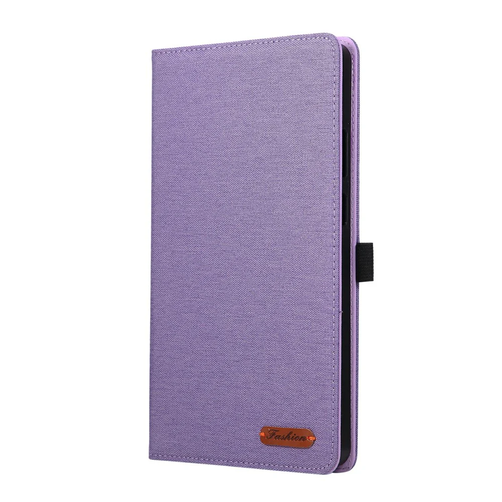 For Lenovo Tab K9 / Tab One Case with Stand Card Holder Cloth Texture Leather Tablet Cover - Purple - Image 6