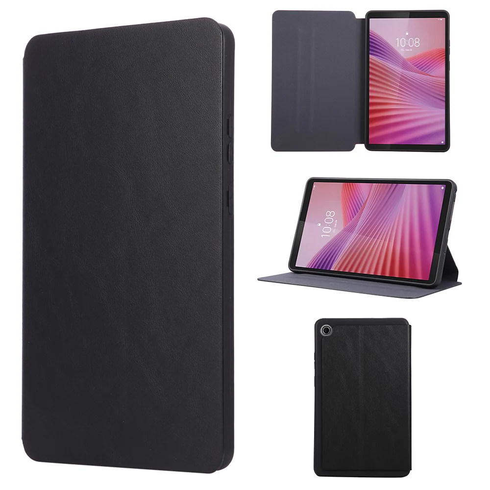 For Lenovo Tab K9 / Tab One Shockproof Case PU Leather Tablet Cover with Stand - Black