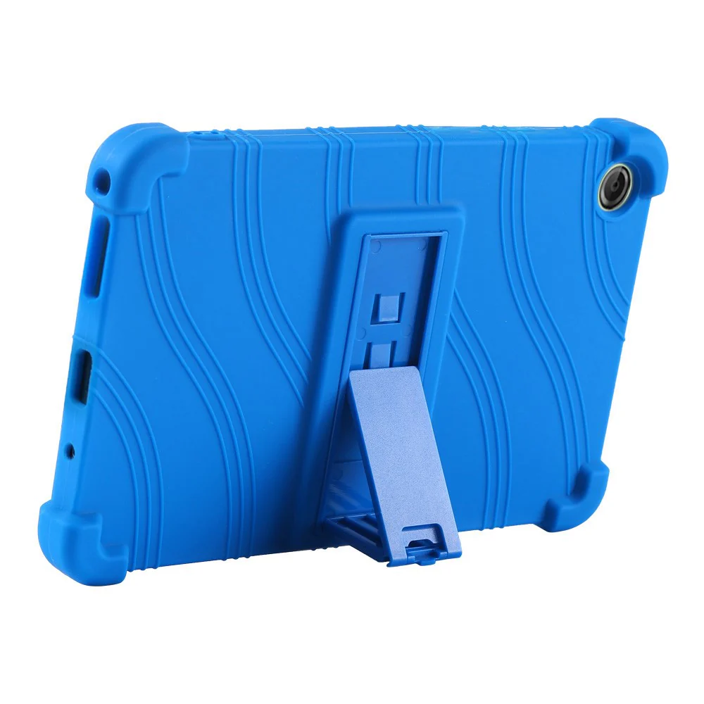 For Lenovo Tab K9 / Tab One Silicone Case with Kickstand Rugged Protective Cover - Rose - Image 5