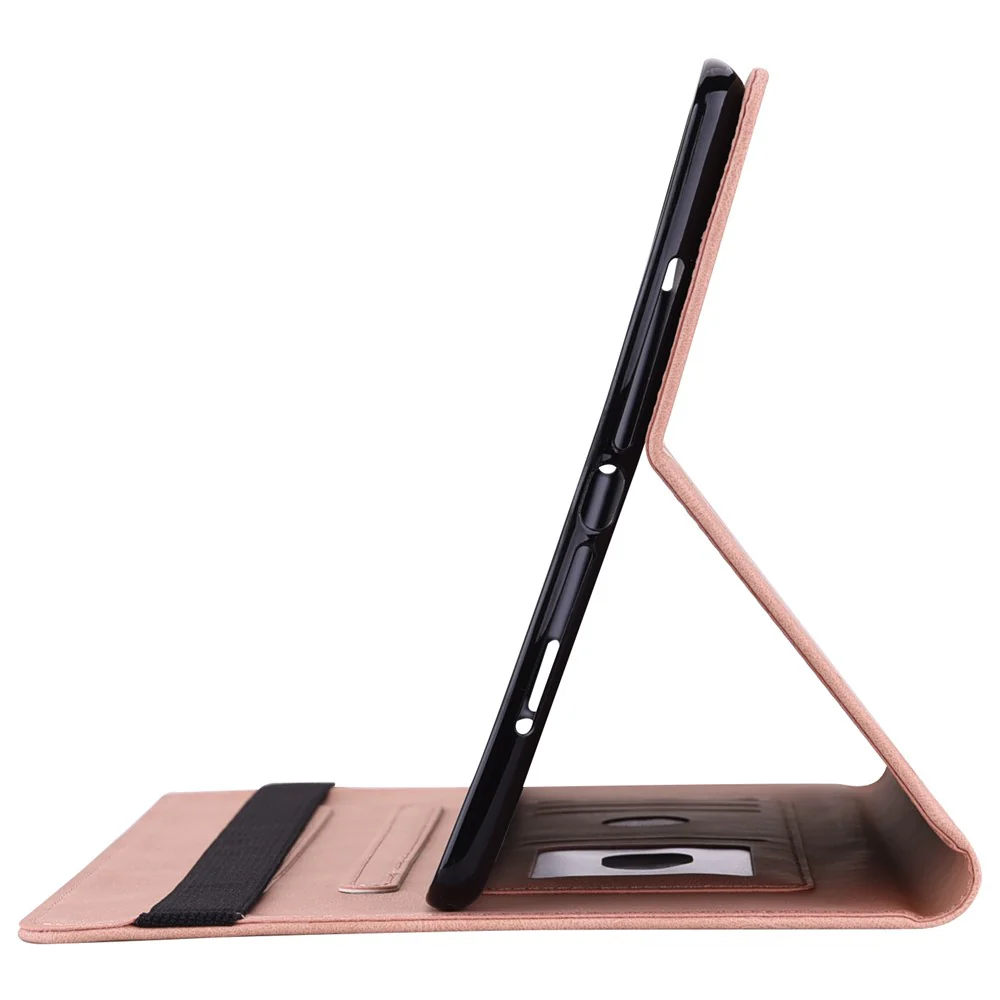 For Lenovo Tab M10 5G PU Leather Case Stand Card Holder Imprinted Tablet Cover - Pink - Image 8