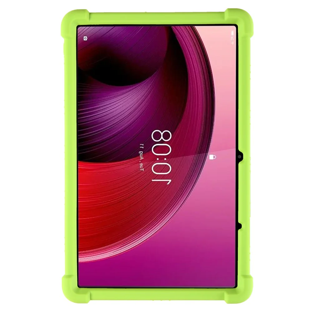 For Lenovo Tab M10 5G Silicone Protective Case Folding Kickstand Tablet Anti-drop Cover - Green - Image 2