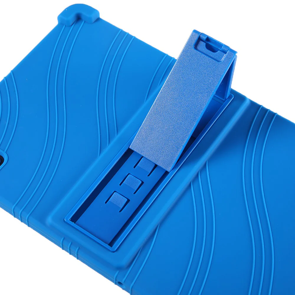 For Lenovo Tab M10 5G Silicone Protective Case Folding Kickstand Tablet Anti-drop Cover - Purple - Image 6