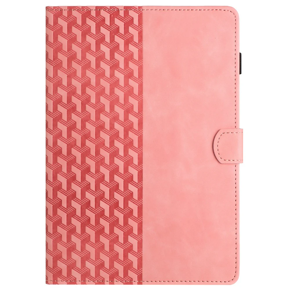 For Lenovo Tab M10 Case Building Block Imprinted Anti-drop Tablet Leather Cover - Pink - Image 8