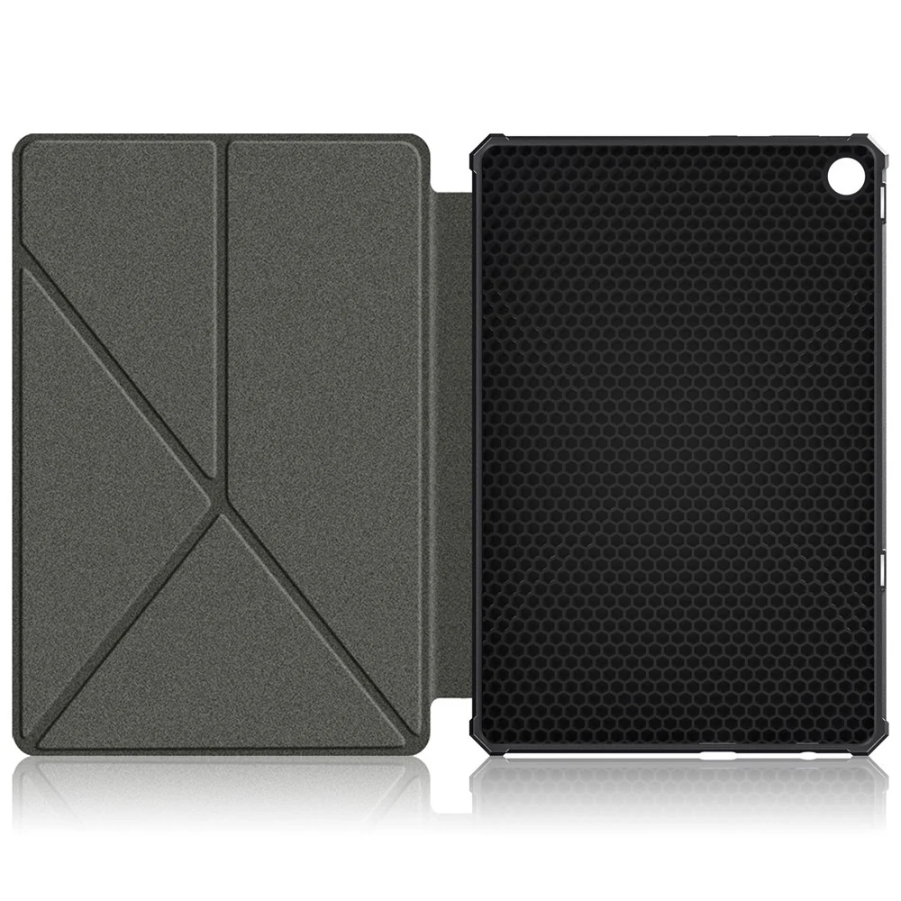 For Lenovo Tab M10 (Gen 3) 10.1 inch 328F Origami Stand Tablet Case PU Leather Anti-scratch Cover with Auto Wake/Sleep - Grey - Image 8