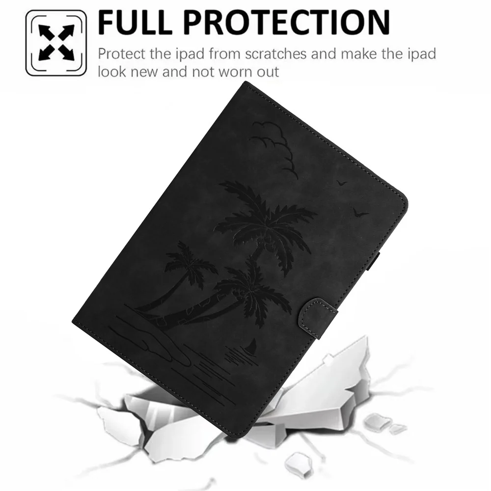 For Lenovo Tab M10 (Gen 3) Case Auto Sleep / Wake PU Leather Coconut Tree Pattern Tablet Cover - Black - Image 5
