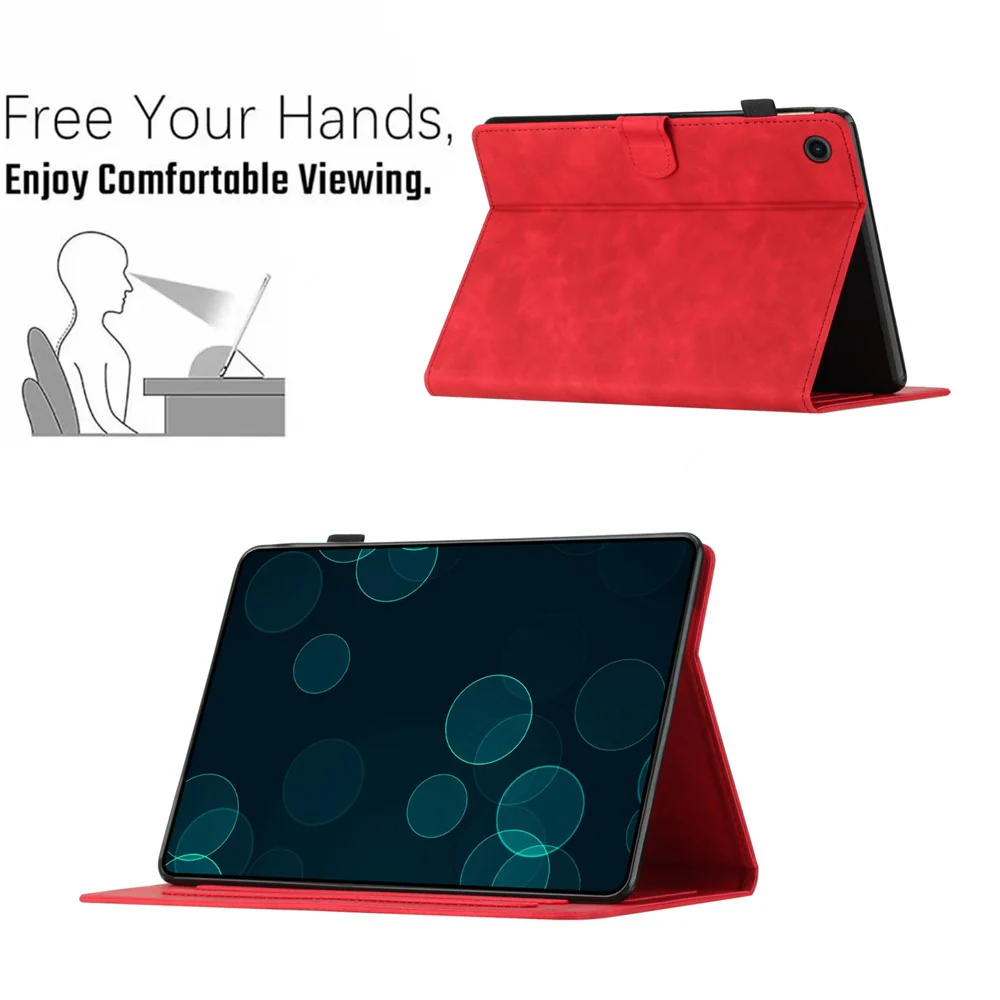 For Lenovo Tab M10 (Gen 3) Case Auto Sleep / Wake PU Leather Coconut Tree Pattern Tablet Cover - Red - Image 5