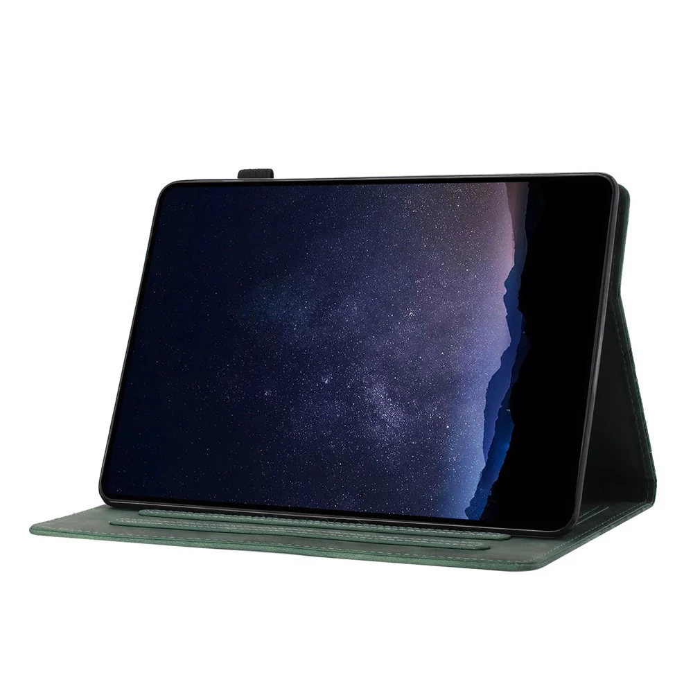 For Lenovo Tab M10 (Gen 3) Case Card Holder Building Blocks Imprinted Tablet Stand Cover - Green - Image 4