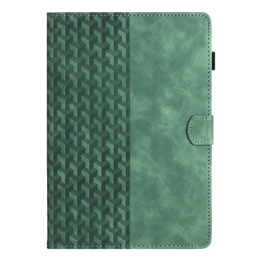 For Lenovo Tab M10 (Gen 3) Case Card Holder Building Blocks Imprinted Tablet Stand Cover - Green - Image 8