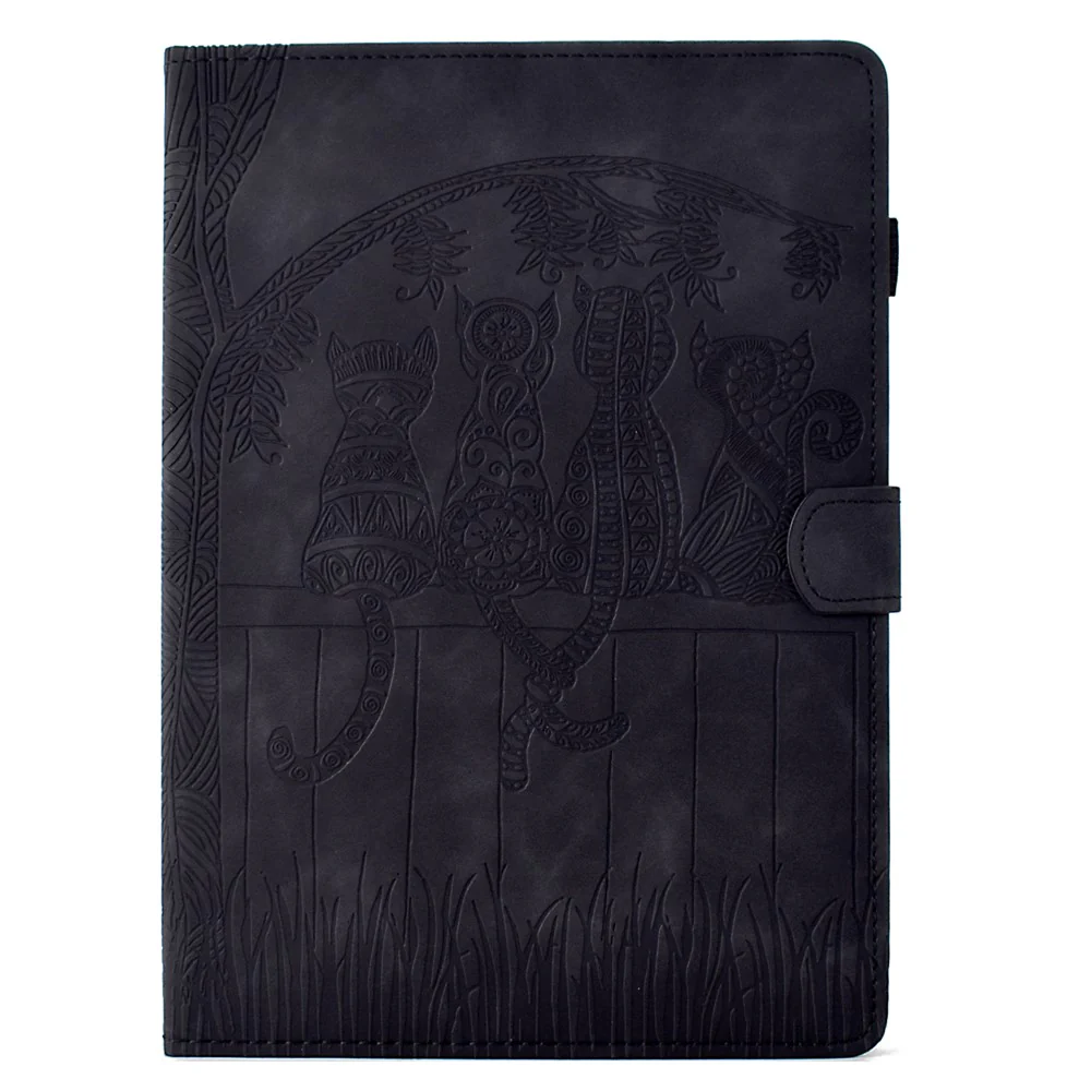 For Lenovo Tab M10 (Gen 3) Case Cats Imprinted PU Leather Card Slots Tablet Cover - Black - Image 8