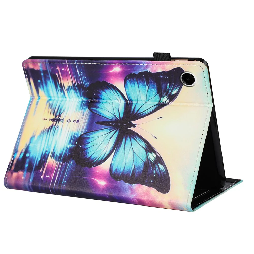 For Lenovo Tab M10 (Gen 3) Case Pattern Leather Tablet Cover with Auto Sleep / Wake, Card Holder - Butterfly Reflection - Image 4