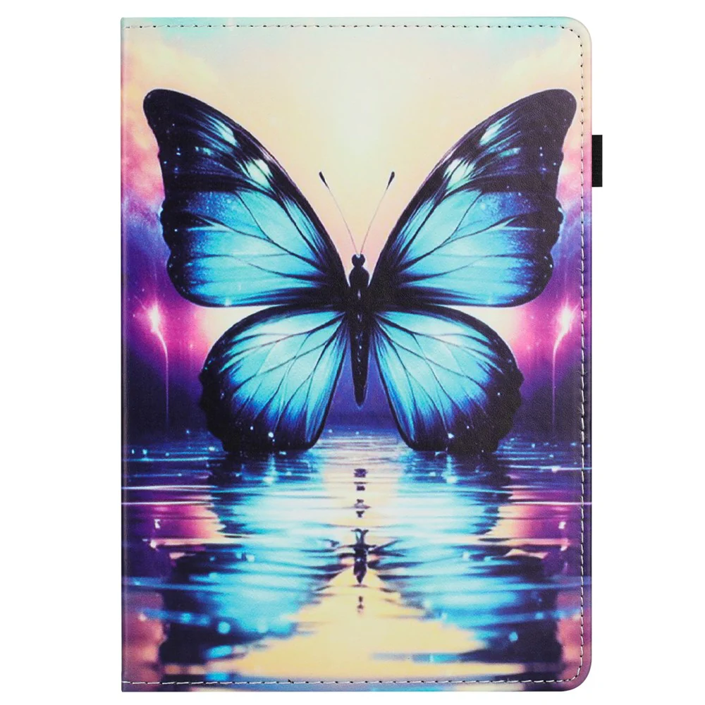 For Lenovo Tab M10 (Gen 3) Case Pattern Leather Tablet Cover with Auto Sleep / Wake, Card Holder - Butterfly Reflection - Image 7