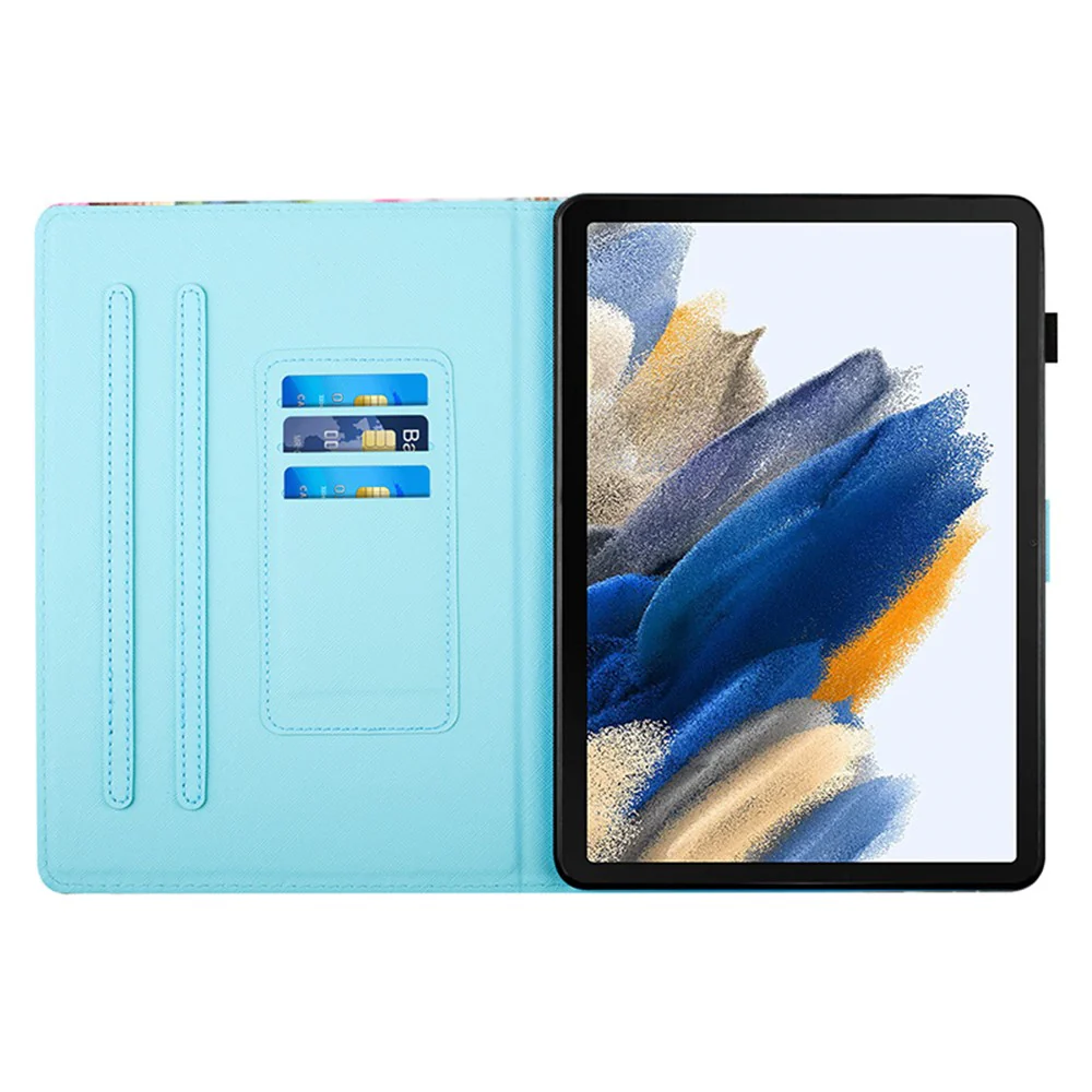 For Lenovo Tab M10 (Gen 3) Case Pattern Printed Card Holder PU Leather Tablet Cover - Raccoon - Image 2