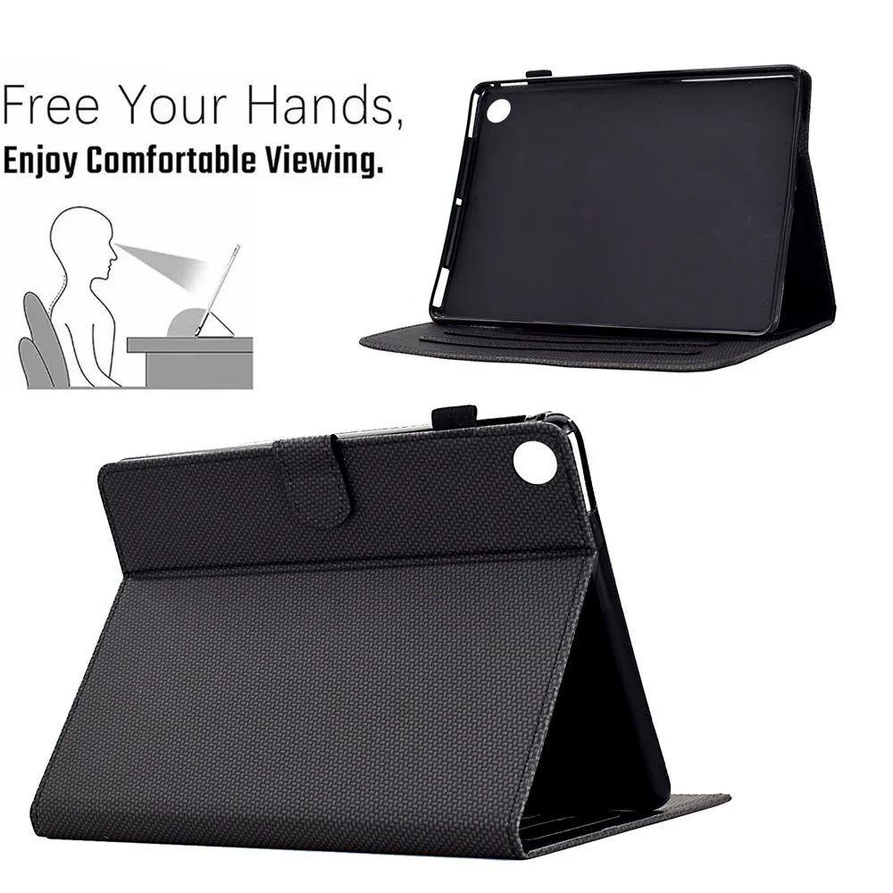 For Lenovo Tab M10 (Gen 3) Case PU Leather Protective Tablet Cover with Card Slots - Black - Image 3