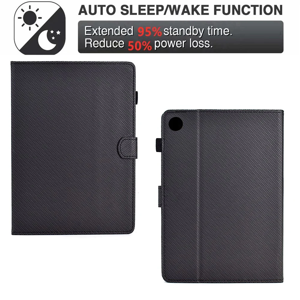 For Lenovo Tab M10 (Gen 3) Case PU Leather Protective Tablet Cover with Card Slots - Black - Image 4