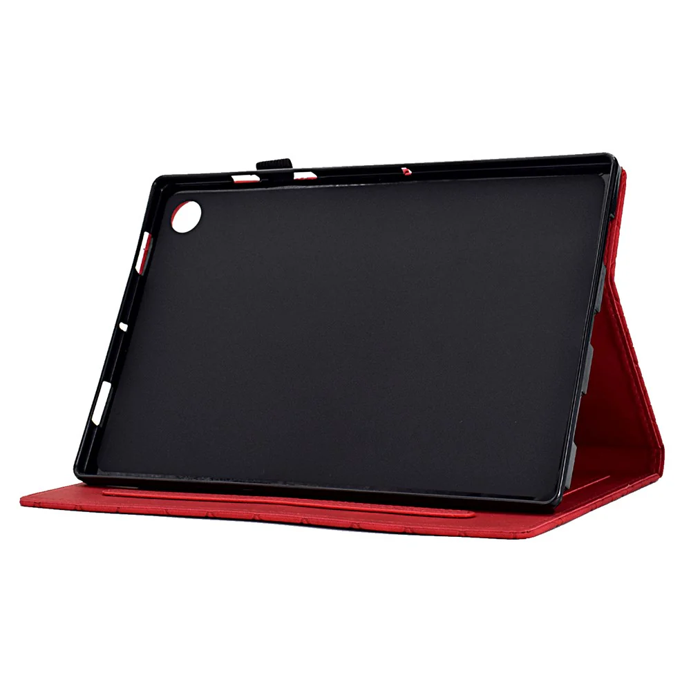 For Lenovo Tab M10 (Gen 3) Case PU Leather Tablet Cover with Card Holder - Red - Image 3