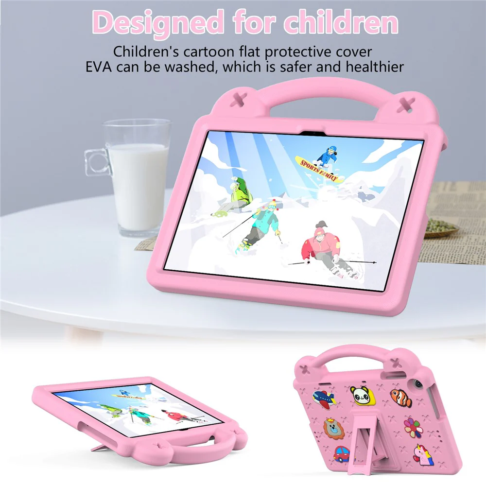 For Lenovo Tab M10 (Gen 3) Drop-proof EVA Protective Tablet Cover Anti-scratch Tablet Case with Kickstand - Pink - Image 2