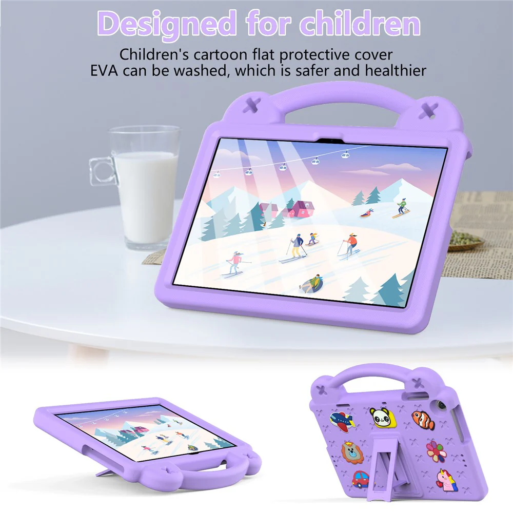 For Lenovo Tab M10 (Gen 3) Drop-proof EVA Protective Tablet Cover Anti-scratch Tablet Case with Kickstand - Purple - Image 2