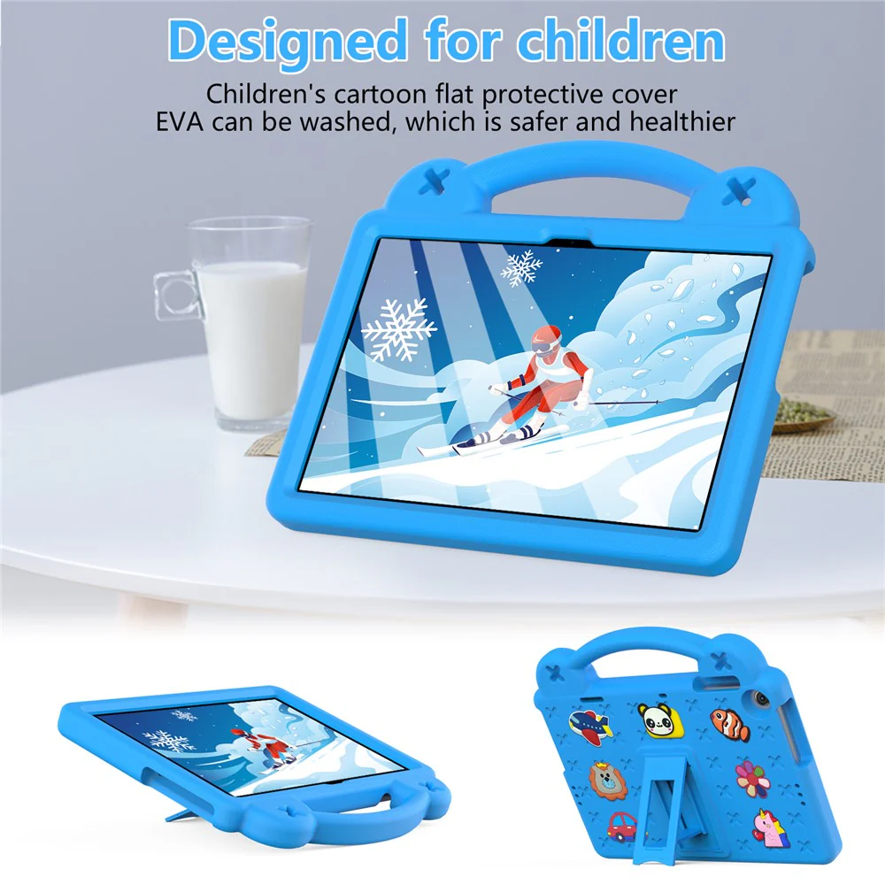 For Lenovo Tab M10 (Gen 3) Drop-proof EVA Protective Tablet Cover Anti-scratch Tablet Case with Kickstand - Sky Blue - Image 2