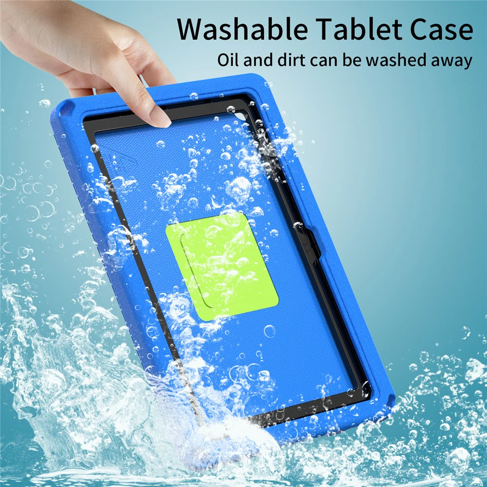 For Lenovo Tab M10 (Gen 3) Hand Grip Kickstand Tablet Case Anti-drop EVA+PC Tablet Cover - Blue - Image 5