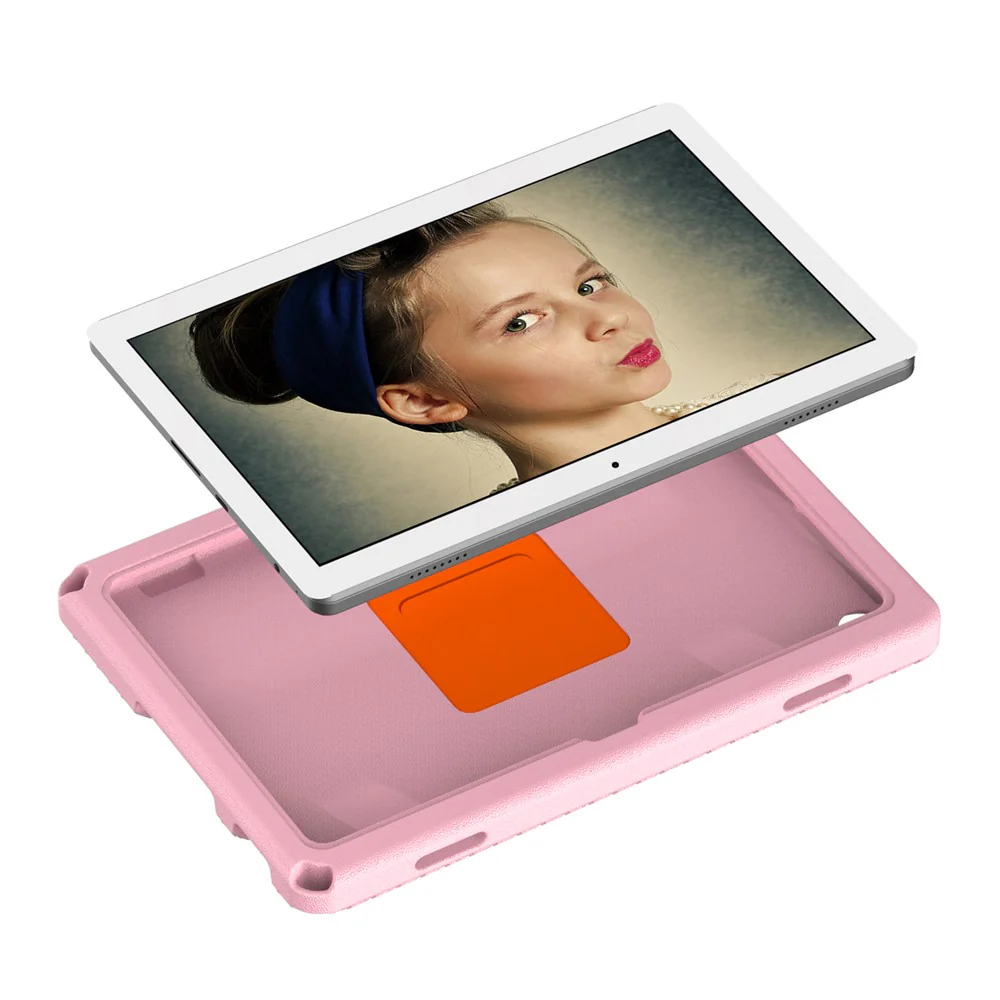 For Lenovo Tab M10 (Gen 3) Hand Grip Kickstand Tablet Case Anti-drop EVA+PC Tablet Cover - Pink - Image 4