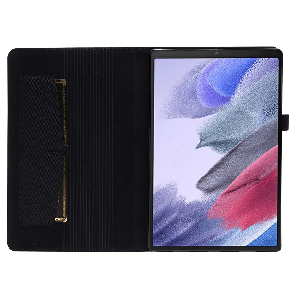 For Lenovo Tab M10 (Gen 3) Leather Case Business Folio Stand Tablet Cover with Card Slot - Black - Image 3