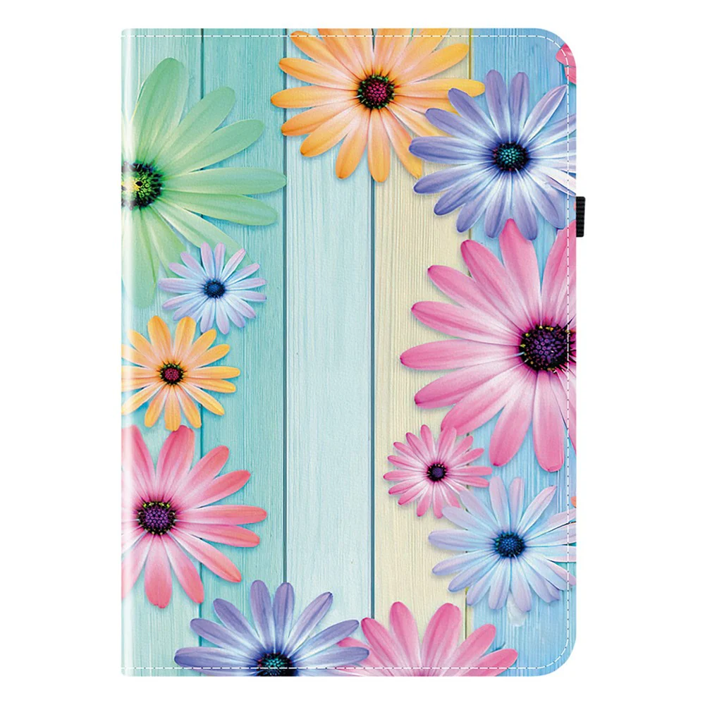 For Lenovo Tab M10 (Gen 3) Leather Case Pattern Printed Stand Tablet Cover with Card Slots - Sunflower - Image 7