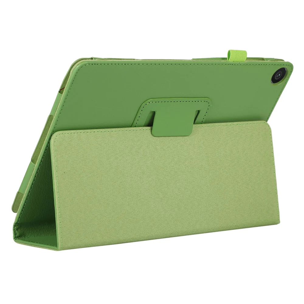 For Lenovo Tab M10 (Gen 3) Litchi Texture PU Leather Case Full Protection Stand Tablet Cover - Green - Image 3