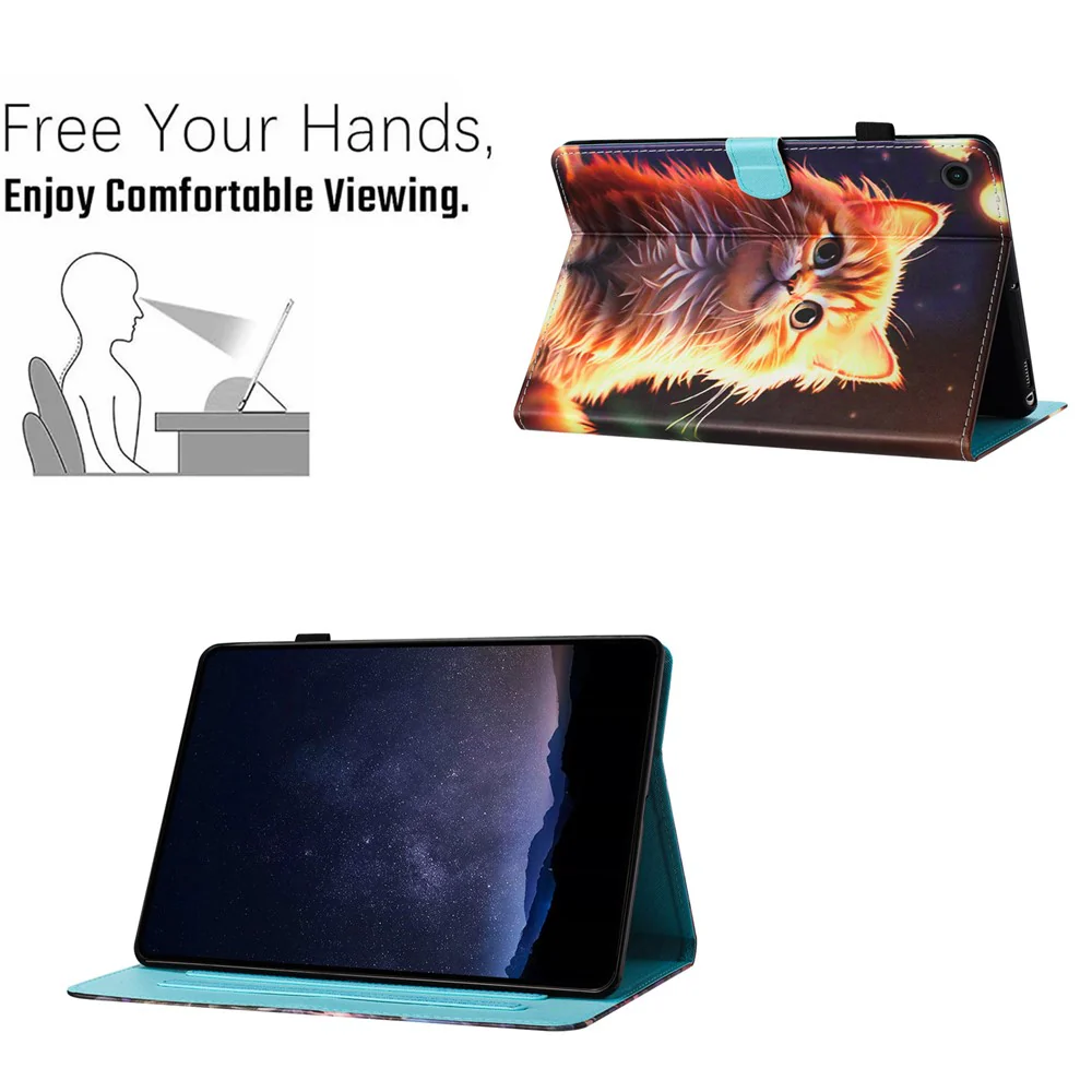 For Lenovo Tab M10 (Gen 3) Magnetic Tablet Case Wholesale PU Leather Pattern Stand Cover - Cat - Image 6