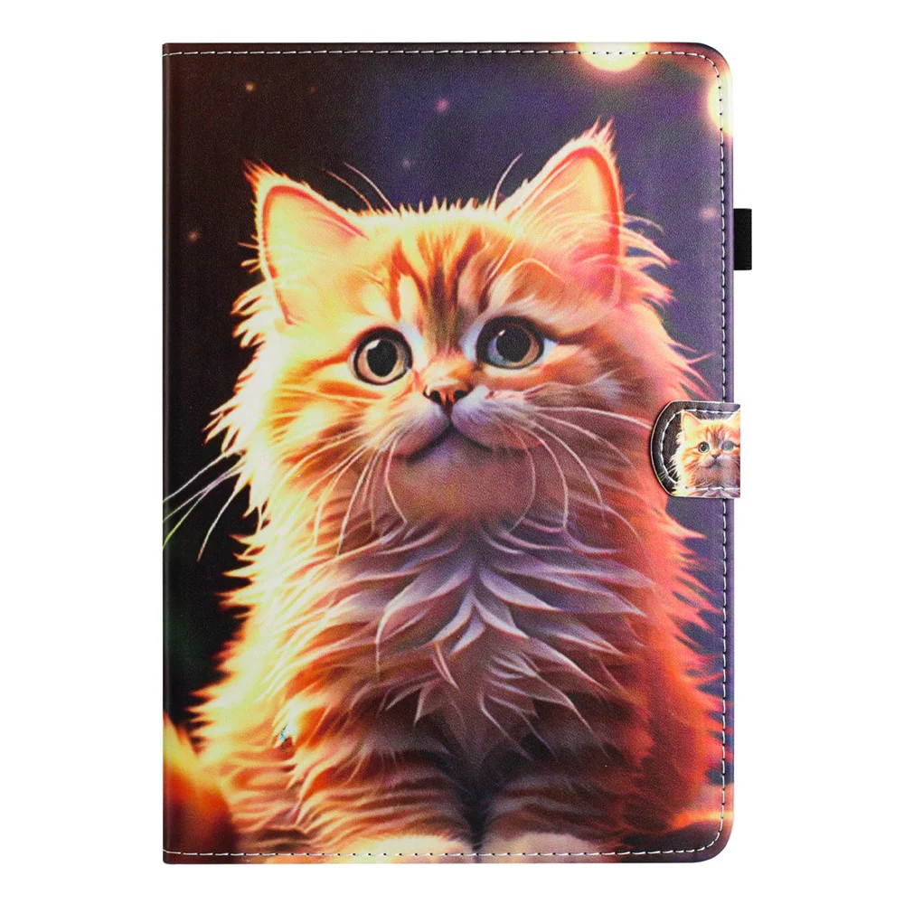 For Lenovo Tab M10 (Gen 3) Magnetic Tablet Case Wholesale PU Leather Pattern Stand Cover - Cat - Image 8