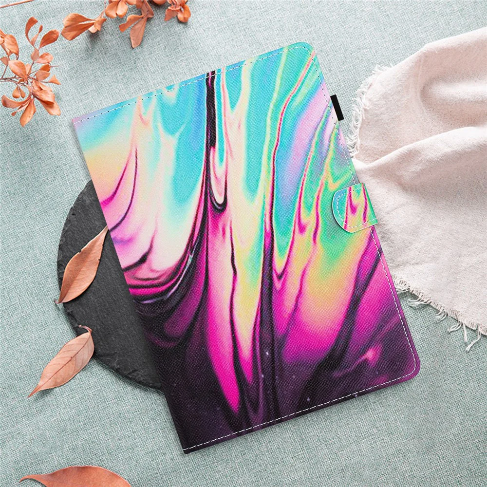 For Lenovo Tab M10 (Gen 3) Pattern Case Leather Auto Sleep / Wake Tablet Cover - Rose Blue Marble - Image 8