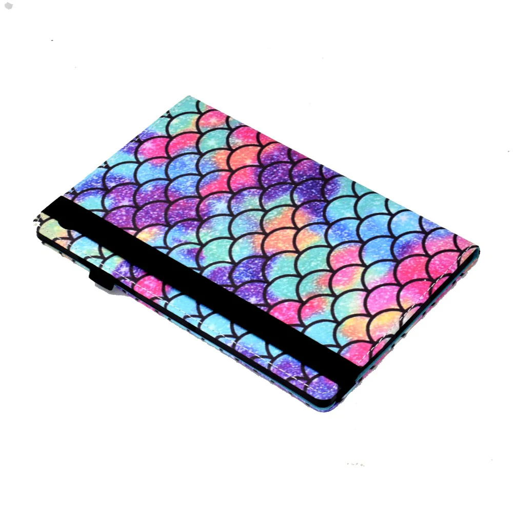 For Lenovo Tab M10 (Gen 3) PU Leather Tablet Case Pattern Printing Stand Card Holder Cover with Elastic Band - Wavy Pattern - Image 5