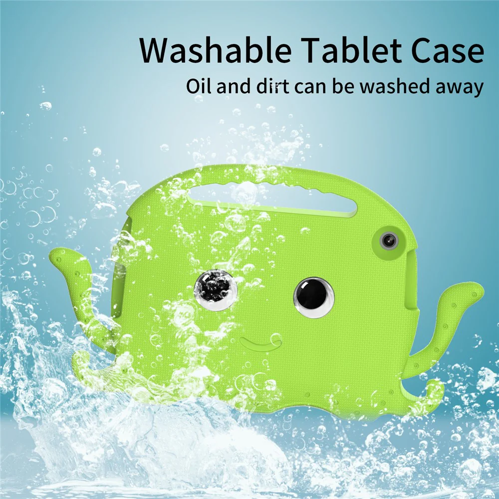 For Lenovo Tab M10 (Gen 3) Tablet EVA Case Cartoon Octopus Hand Grip Tablet Cover with Shoulder Strap - Green - Image 7
