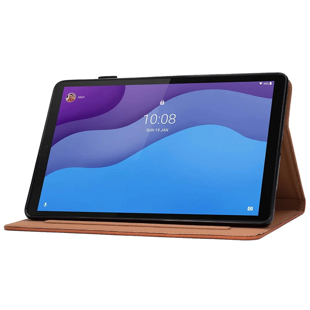 For Lenovo Tab M10 (Gen 3) TB-328F Fold Stand Magnetic Flip Case PU Leather Auto Sleep/Wake Cover with Card Slots and Pencil Holder - Green - Image 3