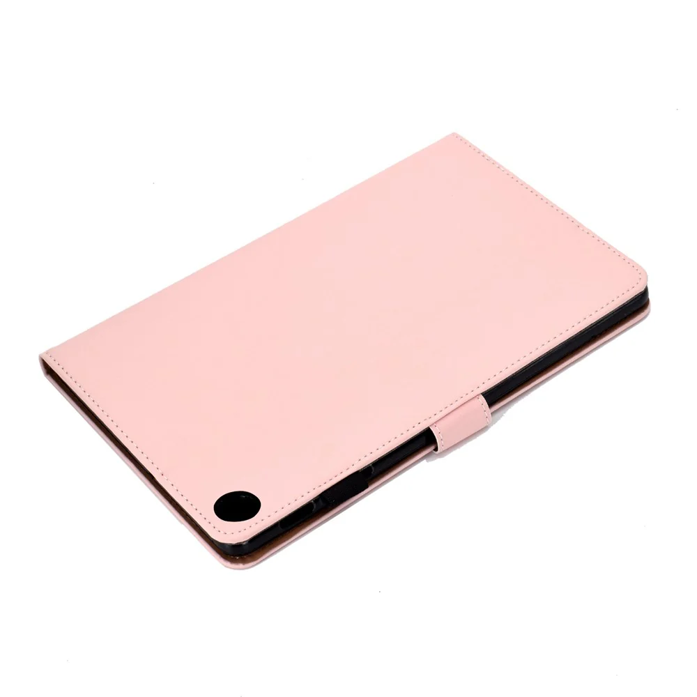 For Lenovo Tab M10 (Gen 3) TB-328F Fold Stand Magnetic Flip Case PU Leather Auto Sleep/Wake Cover with Card Slots and Pencil Holder - Pink - Image 6