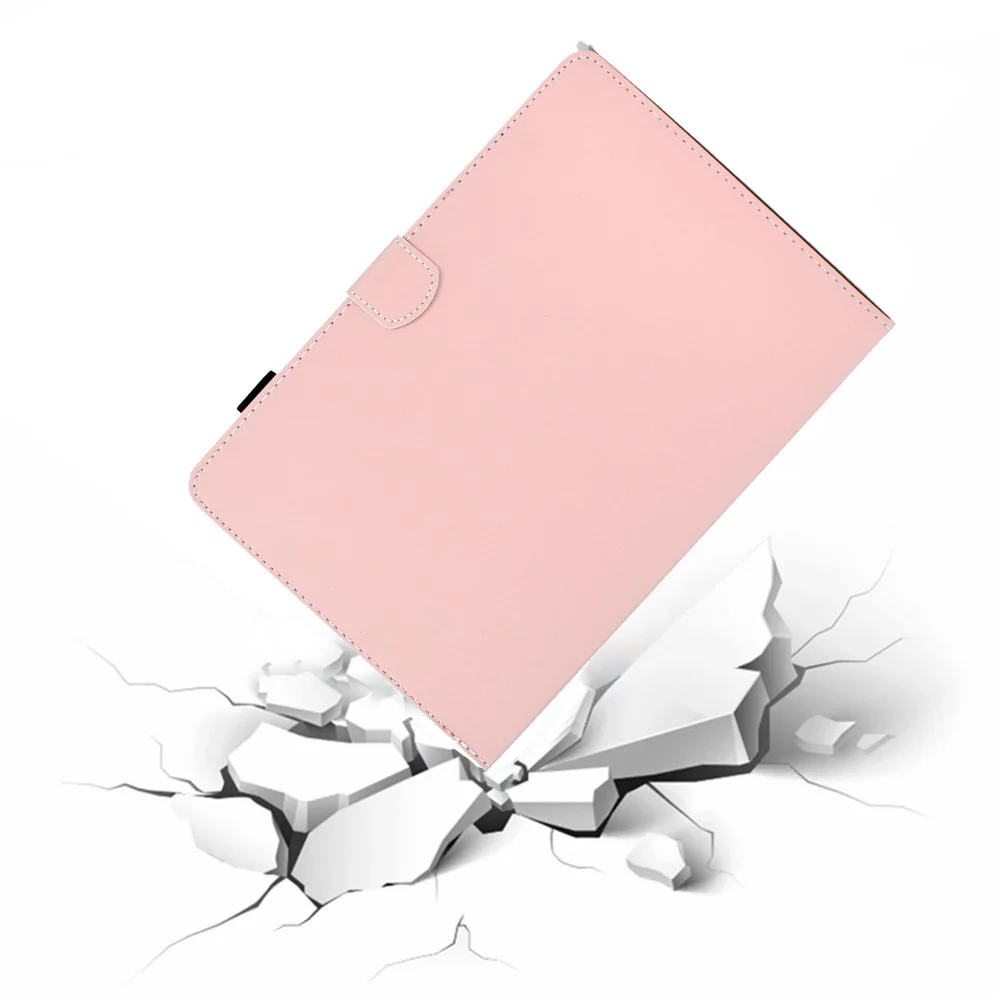 For Lenovo Tab M10 (Gen 3) TB-328F Fold Stand Magnetic Flip Case PU Leather Auto Sleep/Wake Cover with Card Slots and Pencil Holder - Pink - Image 8