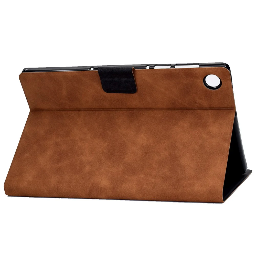 For Lenovo Tab M10 (Gen 3) TB-328F Split Leather Flip Stand Cover Auto Sleep/Wake Function Smart Tablet Case with Card Holders - Brown - Image 4