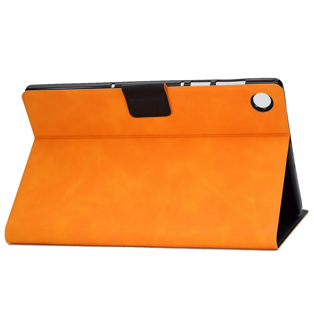 For Lenovo Tab M10 (Gen 3) TB-328F Split Leather Flip Stand Cover Auto Sleep/Wake Function Smart Tablet Case with Card Holders- Khaki - Image 4