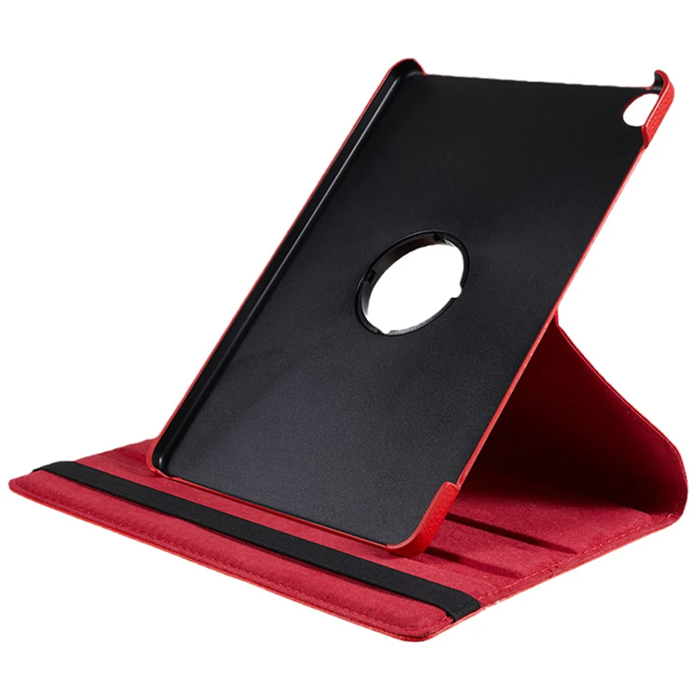 For Lenovo Tab M10 (Gen 3) TB-328FU PU Leather Case 360-Degree Rotating Cover with Elastic Band - Red - Image 4