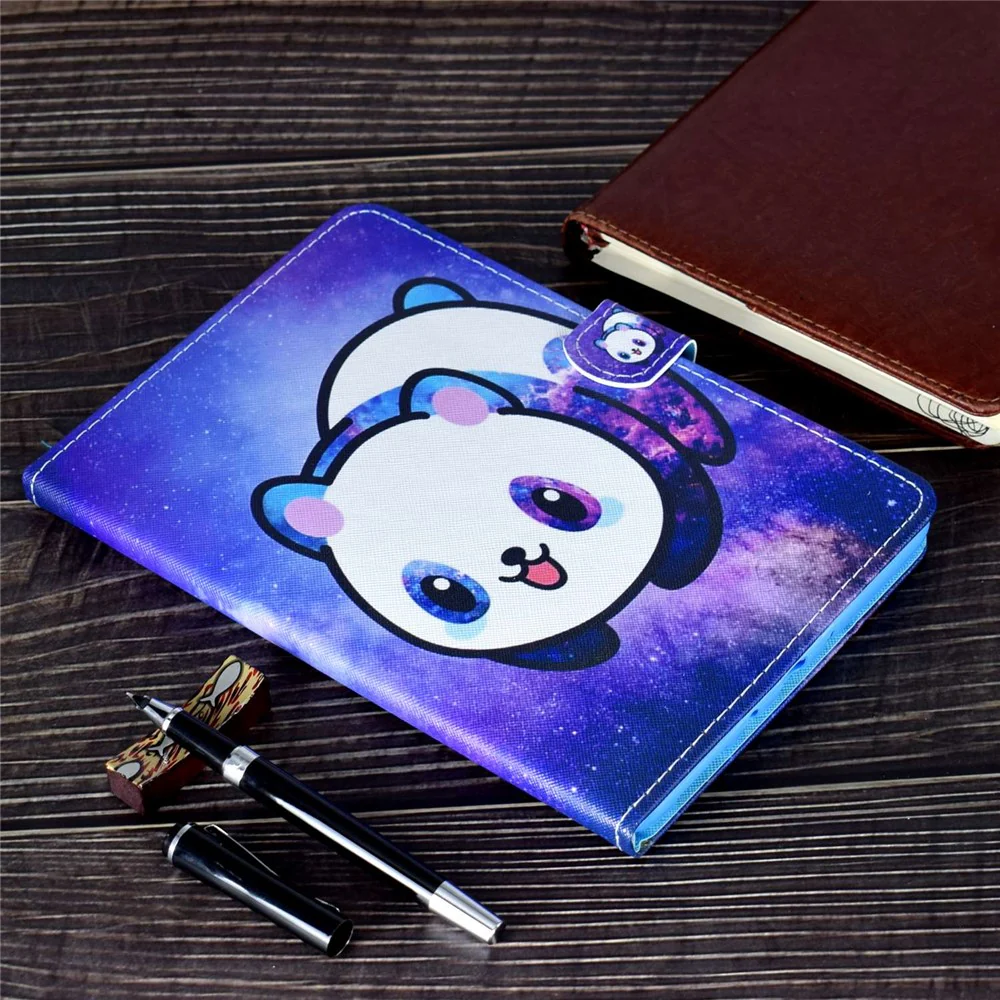 For Lenovo Tab M10 (Gen 3) TB-328FU / TB-328XU A2 Pattern Printing PU Leather Case Adjustable Stand Protection Smart Cover with Card Slots and Pencil Holder - Panda - Image 7
