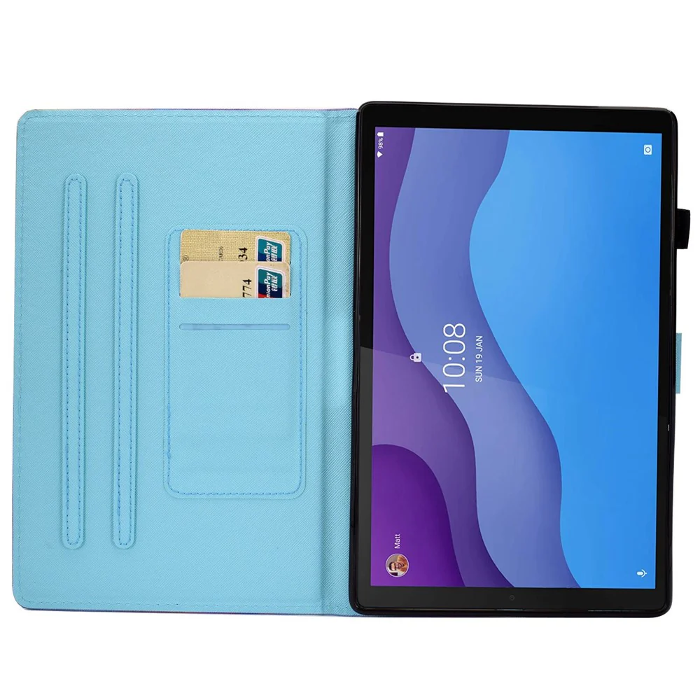 For Lenovo Tab M10 (Gen 3) TB-328FU / TB-328XU A2 Pattern Printing PU Leather Case Adjustable Stand Protection Smart Cover with Card Slots and Pencil Holder - Police Box - Image 2
