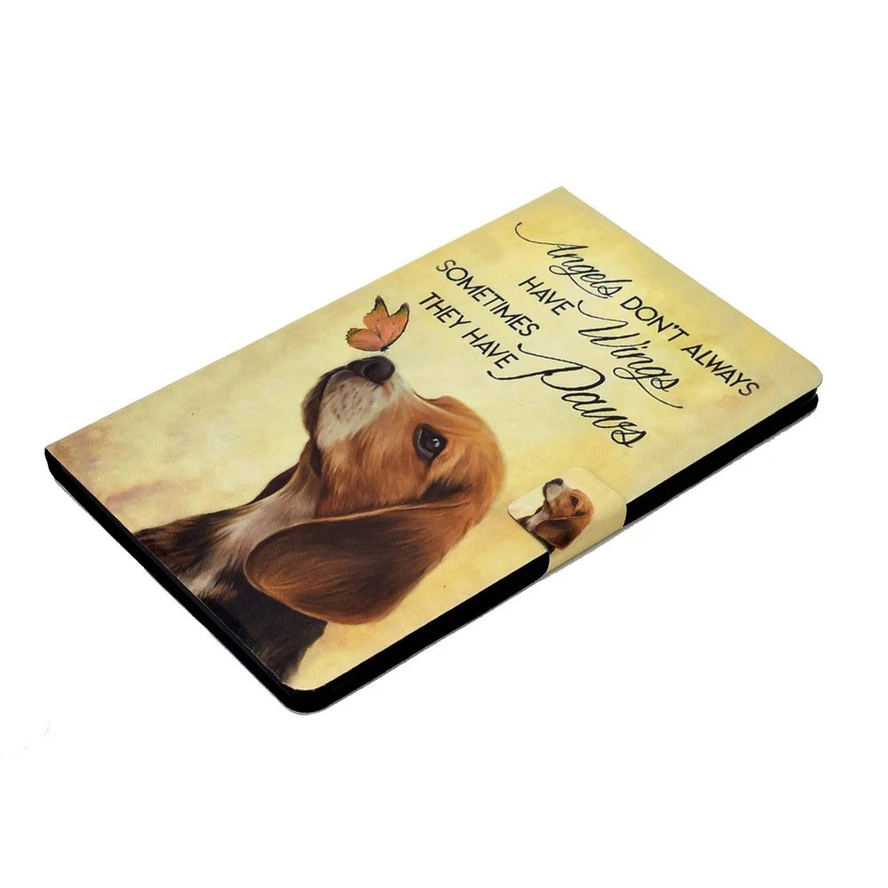 For Lenovo Tab M10 (Gen 3) TB-328FU / TB-328XU B1 Pattern Printing Stand PU Leather Folio Case Card Slots Smart Auto Wake / Sleep Shell with Pencil Holder - Butterfly / Dog - Image 6